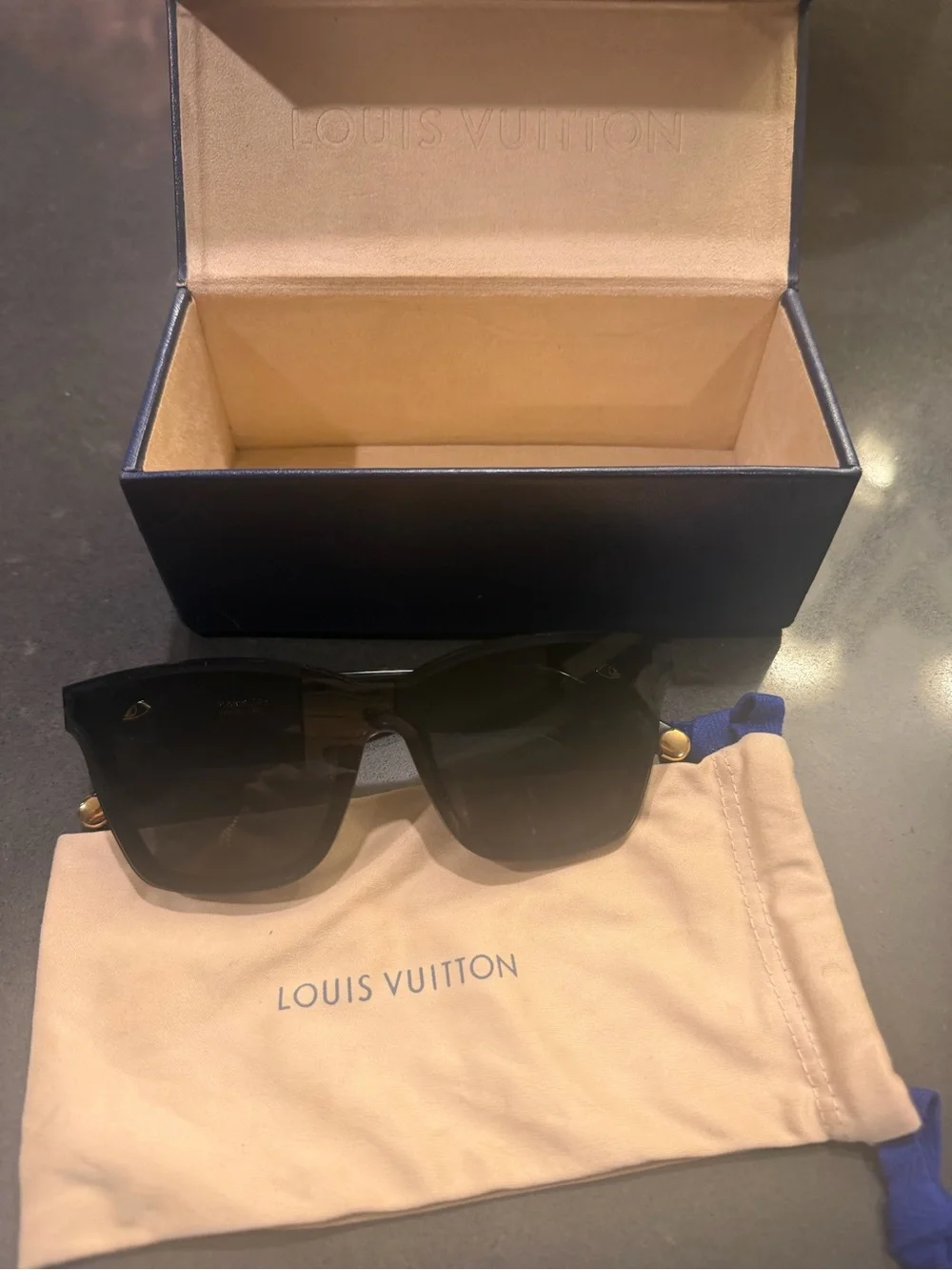 Louis Vuitton Black Oversized Women's Sunglasses